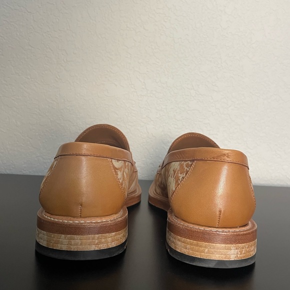 Taft Brown and Tan Patterned Loafers - Picture 4 of 7